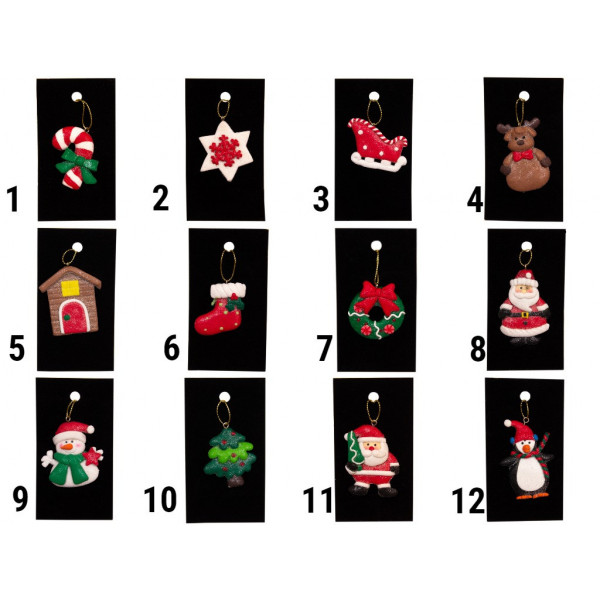 Новорічна ялинкова іграшка - фігурка Олень, 6 см, коричневий, пластик (001040-4)