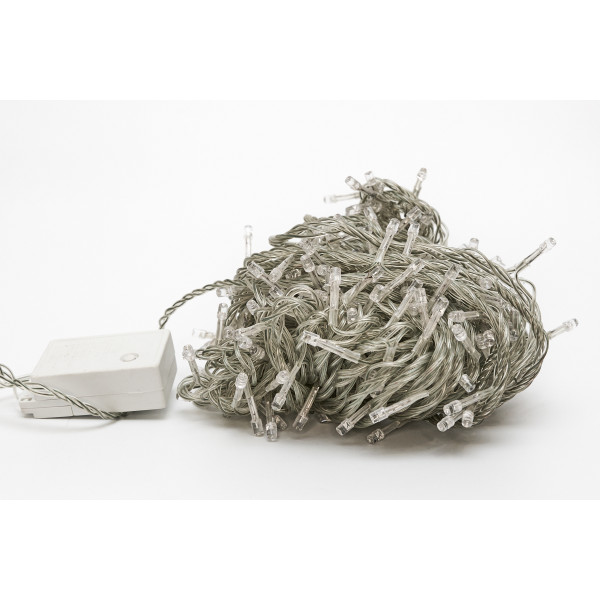 Світлодіодна гірлянда, 15 м, 300 л, 8 режимів, синій, IP44 (040292)