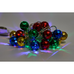 Світлодіодна гірлянда - пластикові кульки, 3,6 м, 24 л, різнокольоровий, IP44 (041282)