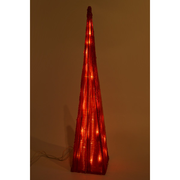 Світлодіодна декорація - піраміда, 60 см, 35л, червоний, IP20 (050208)