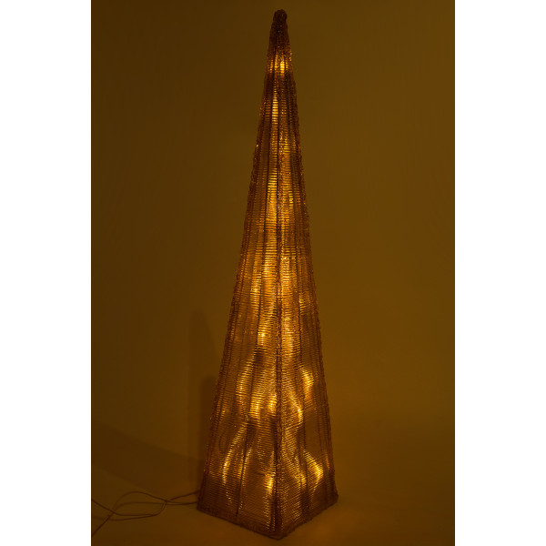Світлодіодна декорація - піраміда, 60 см, 35л, жовтий, IP20 (050222)