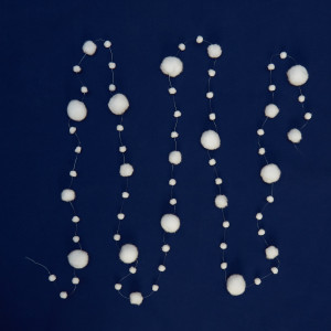 Гірлянда-розтяжка - сніжки, 280 см, білий (090365)