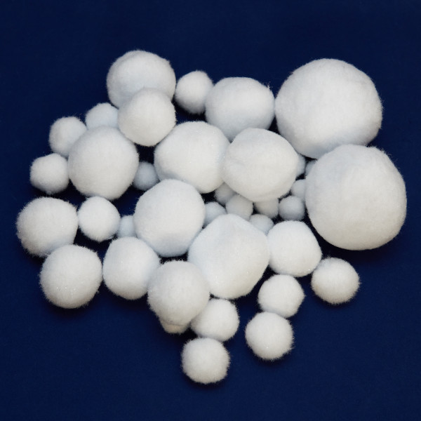 Набір сніжинок, 1 упаковка, 40 шт, білий, поліестер (090372)