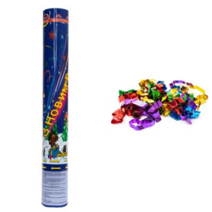 Хлопавка пневматична, 30 см, різнокольоровий серпантин (401161)