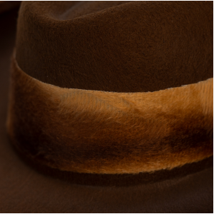 Фетровий капелюх, 55-56 см, коричневий, фетр (460052)