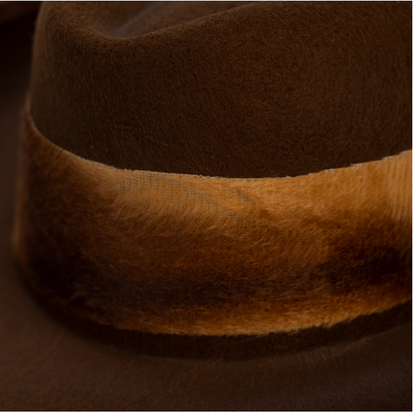 Фетровий капелюх, 55-56 см, коричневий, фетр (460052)