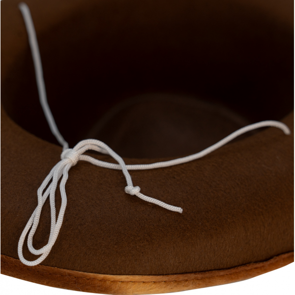 Фетровий капелюх, 55-56 см, коричневий, фетр (460052)