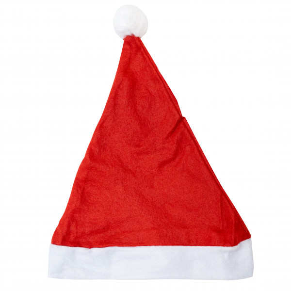 Новорічний карнавальний ковпак, червоний, 55-56 см, поліестер (461165)