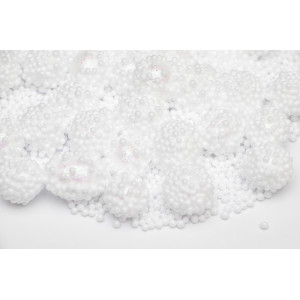 Штучний сніг, 1 упаковка, 16 г, білий, пінопласт (472789)