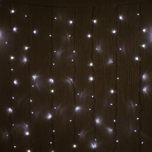 Світлодіодна гірлянда-завіса, 2x2 м, 300 л, холодний білий, IP44 (650224)