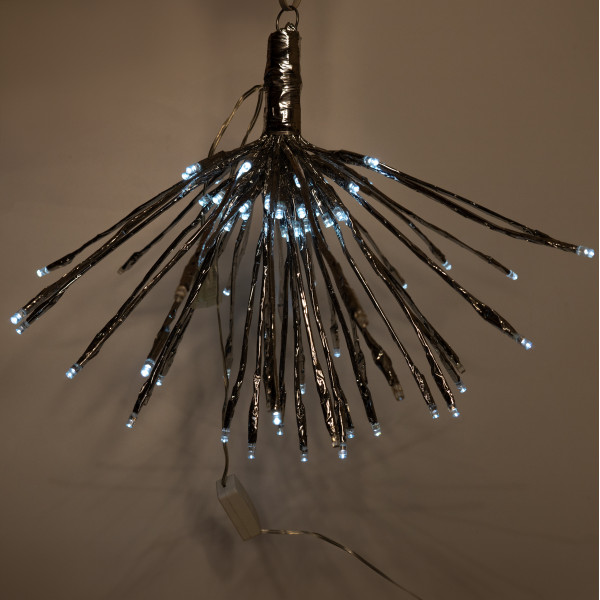 Світлодіодна гірлянда-куля, D40 см, 80 л, подовжувач, холодна біла, IP20 (651672)