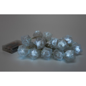 Світлодіодна гірлянда-нить з насадками, 3 м, 20 л, 3AA батарейки, холодний білий, IP20 (651863)