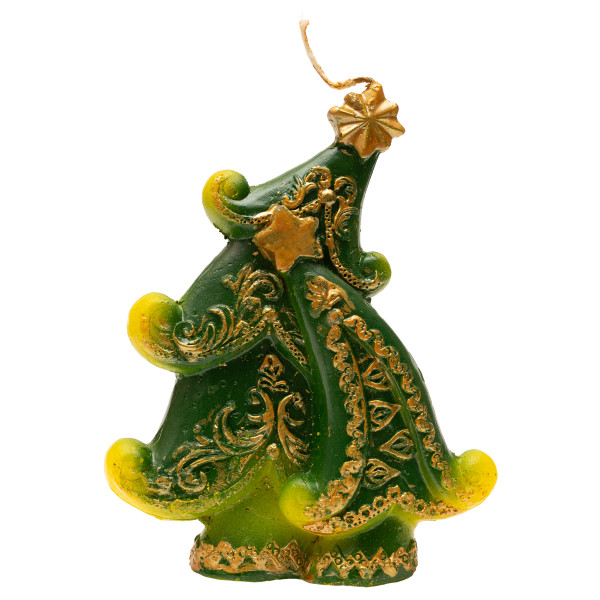 Свічка - Ялинка, 10x3,7x12,5 см, зелений, парафін (791309)