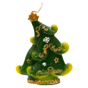 Свічка - Ялинка, 10x3,7x12,5 см, зелений, парафін (791309)