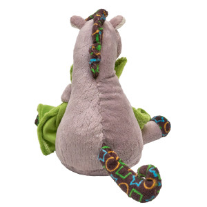 М'яка іграшка - коник із зеленою ковдрою, 20 см, сірий, поліестер (D1228319-2)