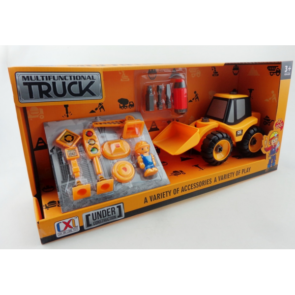 Ігровий набір - конструктор бульдозер, 14,5x11x19 см, пластик (CXL200-17A)