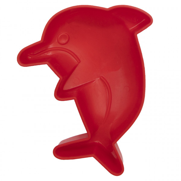 Формочка - дельфін, 16,5x13x3 см, червоний, пластик (JH2-018-2)