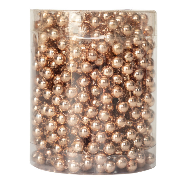 Намисто на ялинку, пластик 6 мм/6 м, шампань, пластик (250553-2)