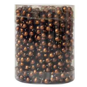 Намисто на ялинку, пластик 6 мм/6 м, шоколад, пластик (250560-2)