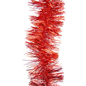 Набір новорічних прикрас - мішура, 150x5 см, ПВХ, червона, 5 штук (gv-50/1.5-3)