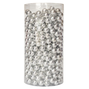 Намисто на ялинку, 12мм/8м, сріблястий, пластик (251888)