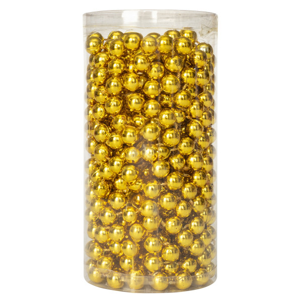 Намисто на ялинку, 12мм/8м, золотистий, пластик (251895)