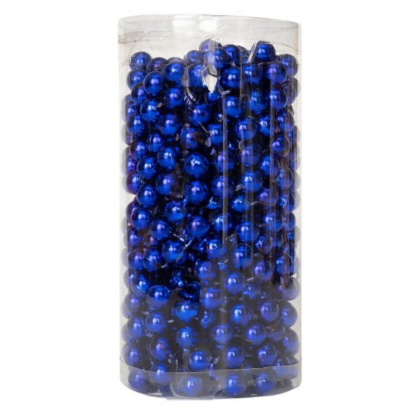 Намисто на ялинку, 12мм/8м, синій, пластик (251918)
