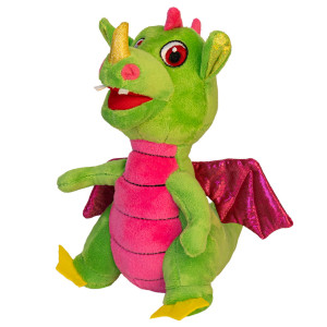 М'яка іграшка - дракончик, 20 см, зелений, поліестер (396411)