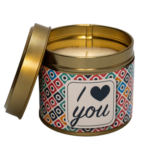 Свічка ароматична Magic Lights, "I love you", 7,5*7 см, ваніль (40009-8) для декору та інтер'єру (40009-8)
