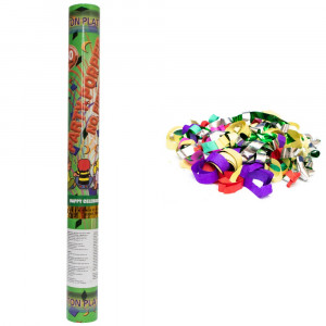 Пневматична хлопавка, 50 см, "PARTY POPPERS", різнокольорові прямокутники з фольги та паперу (400270-1)