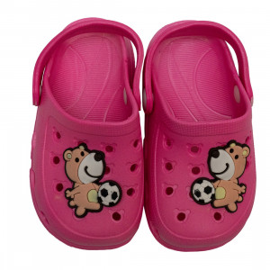 Пляжне взуття дитяче (крокси), яскраво-рожеві, розмір 25 (устілка 14 см, підошва 15,5 см) (518738-5)