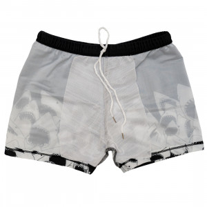 Плавки дитячі, чорно-білі, 5-14 років, поліестер, спандекс (518776)