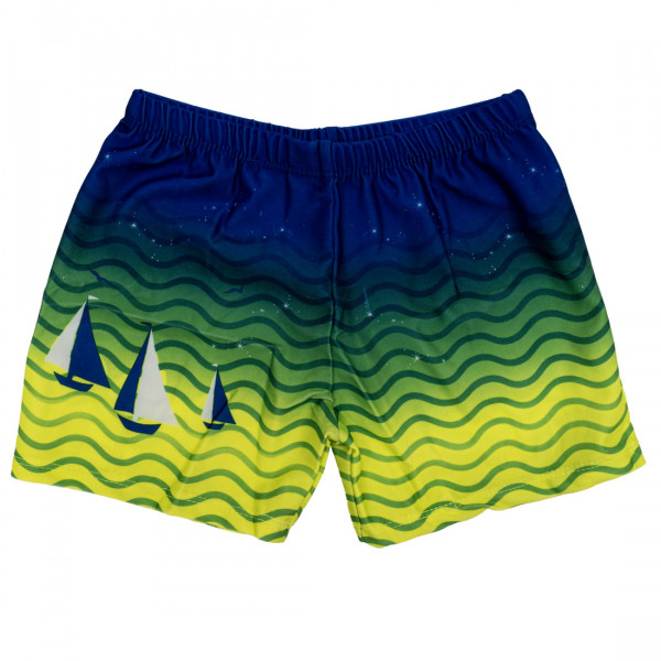 Плавки дитячі, синьо-зелені, 5-14 років, поліестер, спандекс (518790)