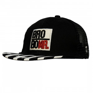 Кепка дитяча з зірками, чорно-білий, 48-54 см, 3-8 років, бавовна (518844)