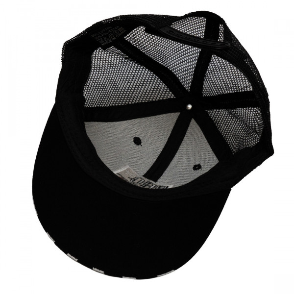 Кепка дитяча з зірками, чорно-білий, 48-54 см, 3-8 років, бавовна (518844)