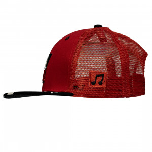 Кепка дитяча з зірками, червоно-чорний, 48-54 см, 3-8 років, бавовна (518851)