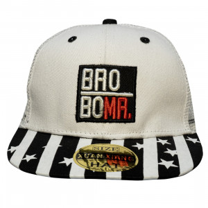 Кепка дитяча з зірками, біло-чорний, 48-54 см, 3-8 років, бавовна (518875)