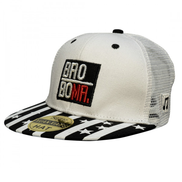 Кепка дитяча з зірками, біло-чорний, 48-54 см, 3-8 років, бавовна (518875)