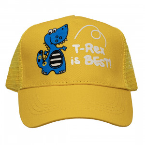 Кепка дитяча T-Rex is Best, жовтий, 48-54 см, 3-8 років, бавовна (518905)