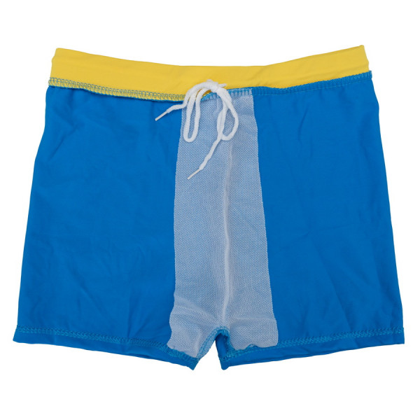 Плавки дитячі, блакитні з жовтим, 5-14 років, поліестер, спандекс (519223-2)