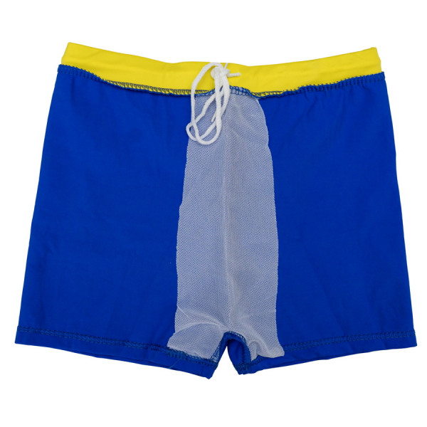 Плавки дитячі, сині з жовтим, 5-14 років, поліестер, спандекс (519230-2)
