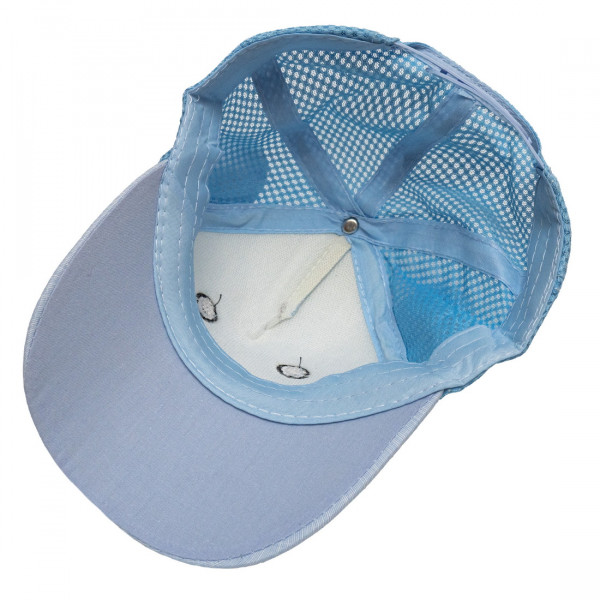 Кепка дитяча ведмедик, блакитний, 47-52 см, 2-8 років, бавовна (519285)