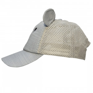 Кепка дитяча ведмедик, сірий, 47-52 см, 2-8 років, бавовна (519292)