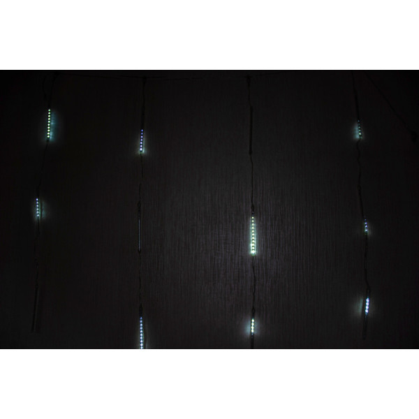 Світлодіодна гірлянда-завіса - снігопад, 1,5x1,5 м, 360 л, білий, IP44 (650187)