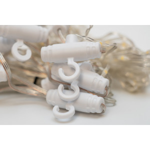 Світлодіодна гірлянда-завіса з гачками, 2*1 м, 400 л, теплий білий, мережа, Роса (720810)