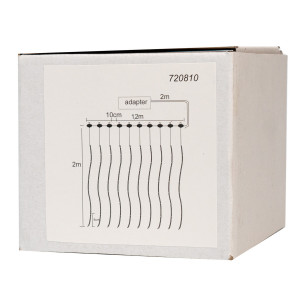 Світлодіодна гірлянда-завіса з гачками, 2*1 м, 400 л, теплий білий, мережа, Роса (720810)