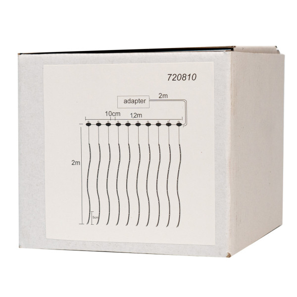 Світлодіодна гірлянда-завіса з гачками, 2*1 м, 400 л, теплий білий, мережа, Роса (720810)