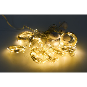 Світлодіодна гірлянда-завіса, 3*3 м, 300 л, 8 режимів, теплий білий, IP44, Роса (720988)