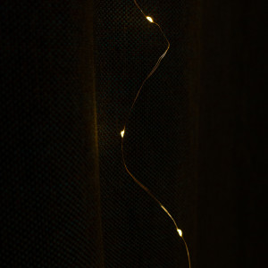 Світлодіодна гірлянда-завіса, 3*3 м, 300 л, 8 режимів, теплий білий, IP44, Роса (720988)