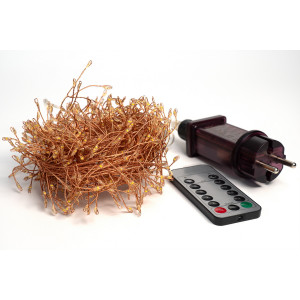 Світлодіодна гірлянда-нитка, 8 м, 700 л, 8 режимів, теплий білий, IP44 (721114)